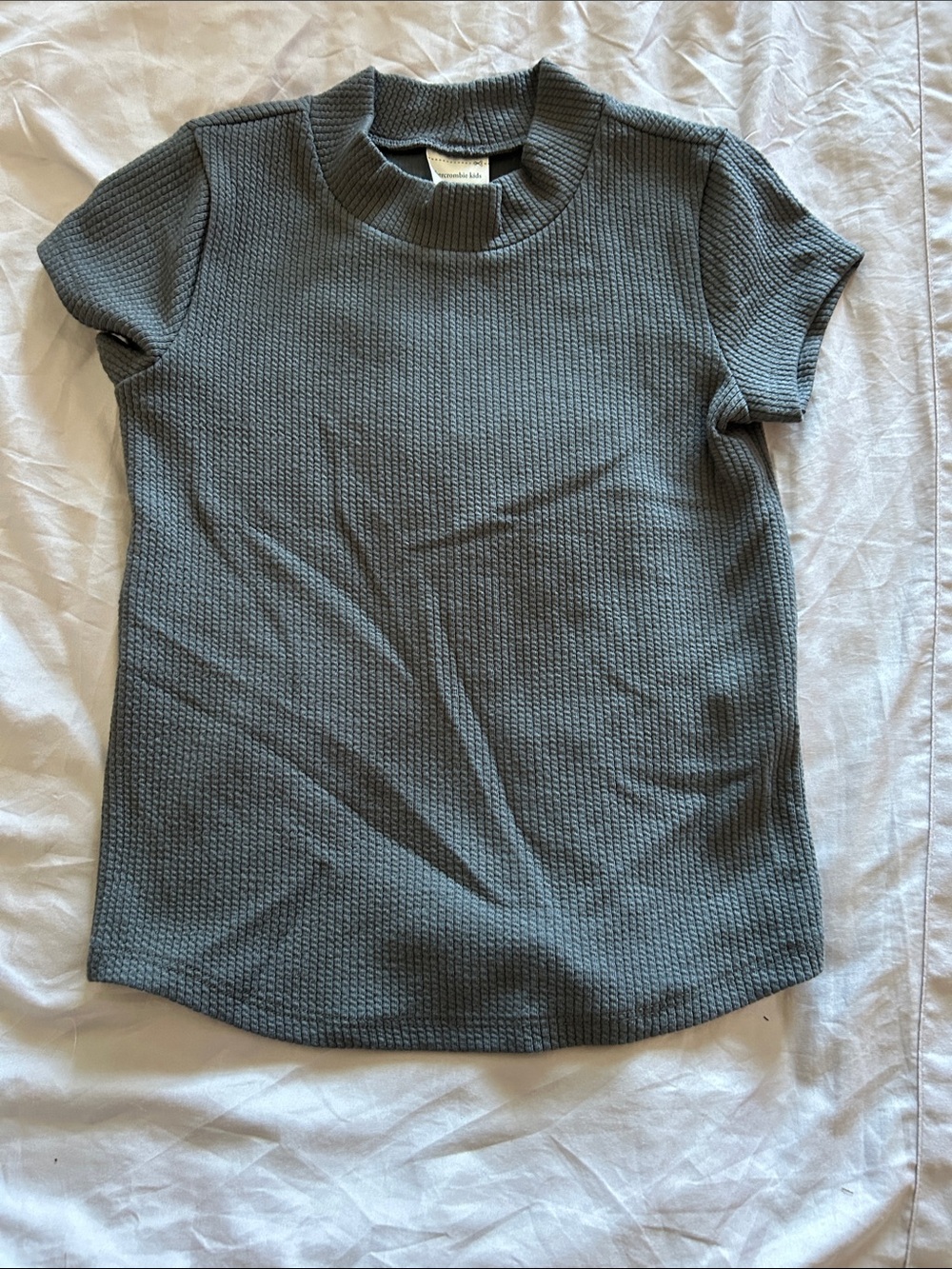 abercrombie kids Short Sleeve Textured Tee - Charcoal Gray